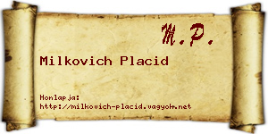 Milkovich Placid névjegykártya